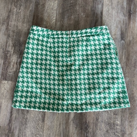Paul & Joe for Target Green and White Tweed Houndstooth Mini Skirt - Picture 3 of 7